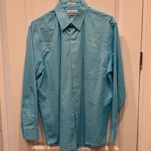 Van Heusen 17 x 34/35 teal dress shirt men’s